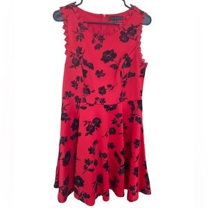 RED FLORAL FORMAL DRESS